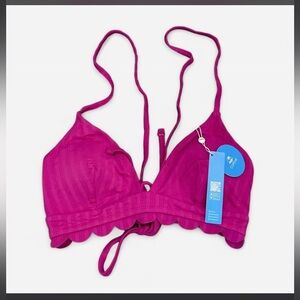 Cupshe Women’s Bikini Top | Scalloped Triangle Bathing Suit